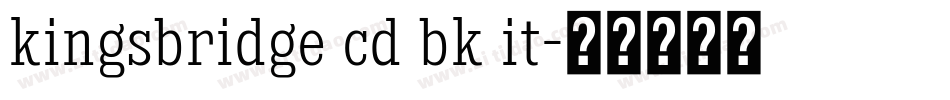 kingsbridge cd bk it字体转换